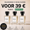 3X 100ml kvepalų buteliukai
