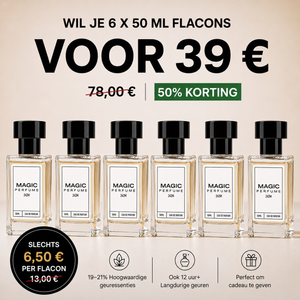 6X 50ml Parfumflessen
