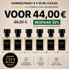 6 x 50 ml „Mystikk“ parfüümipudelit