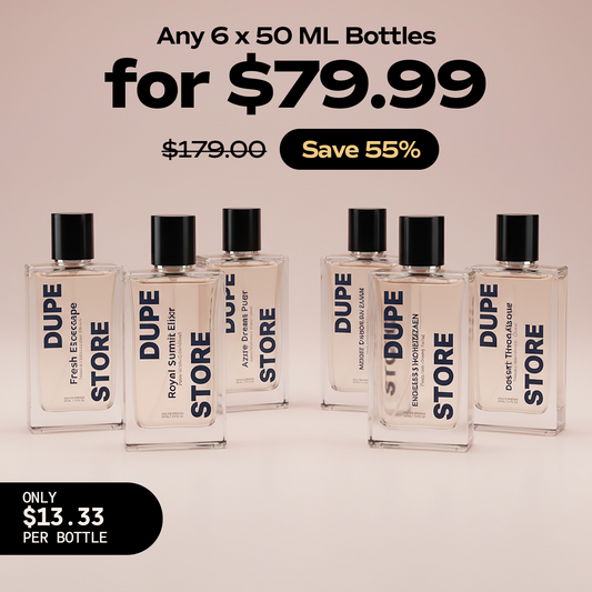 6X 50ml Perfume Bottles